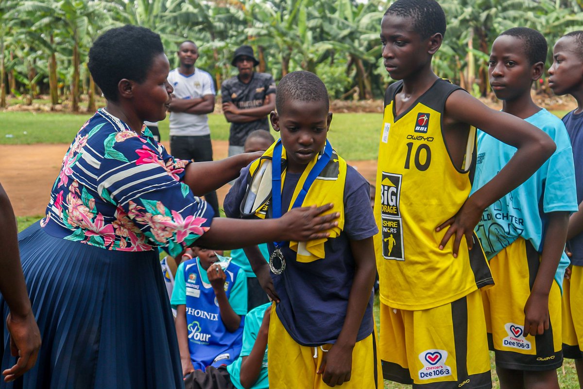IbPhoenix's tweet photo. Thanks to @CheshireNix a trophy and medals  were awarded to the outstanding players.
Among which was Shanitah who became the tournament MVP after scoring 20 of the 37 points in the Finals with Bufunda.
@FubaBasketball 
@NBSportUg https://t.co/7nD7CQmX2r