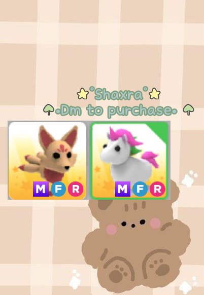 ☆ ADOPT ME SHOP ☆
MFR Kitsune 8$
MFR Unicorn 10$
༺☆༻ 
Dm/comment!
#adoptme #adoptmepets #adoptmetrading #adoptmeshop  #adoptmecrosstrade #adoptmetrades #adoptmeoffer 
Kw: Shadow dragon bat dragon frost dragon owl parrot crow evil uni