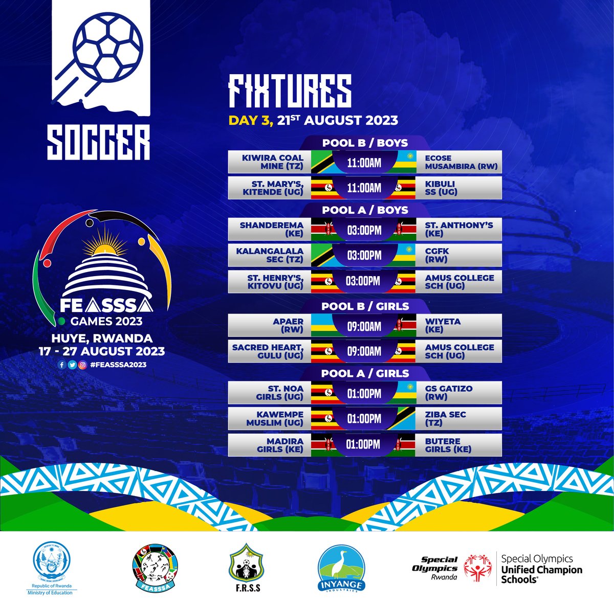 Jahdeau's tweet photo. Ese waba uri i #Huye cg ahasigaye hose imikino ya #FEASSA2023 irarimbanije kandi iryoshye kubi nyarukira ku bibuga bitandukanye wirebere uko bimeze @Rwanda_Edu https://t.co/m6lGkGw33N