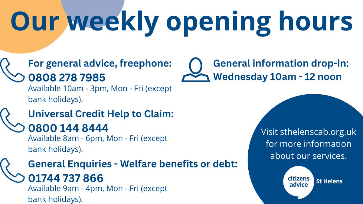 Citizens Advice St Helens tweet media