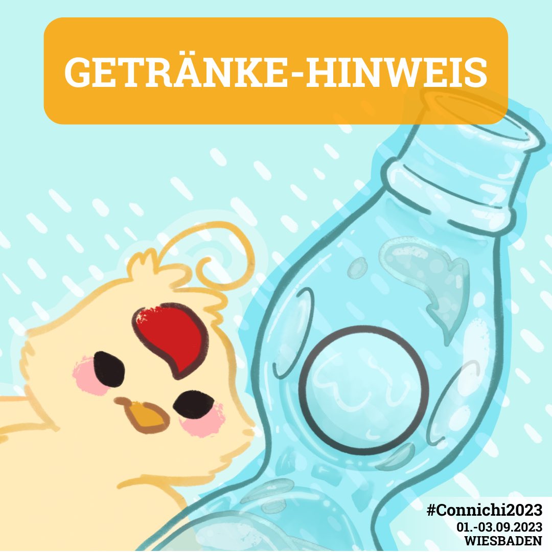 Damit ihr euch perfekt auf die #Connichi2023 vorbereiten könnt, beachtet bitte die folgenden Hinweise zu Getränken, Gepäck und Cosplay ⬇️