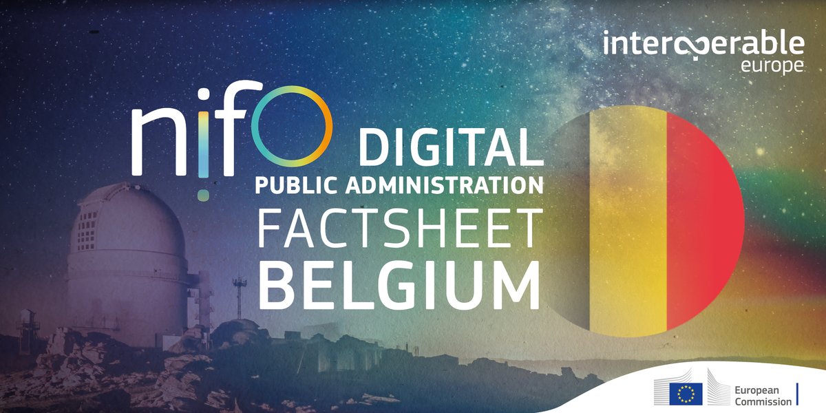 InteroperableEU's tweet image. Interested in the state of #digitalisation of #PublicAdministrations in #Belgium? Check out our most recent #NIFO-factsheet on @Joinup_eu now!

Highlights: 👉europa.eu/!B4P3Hf
Full factsheet: 👉 europa.eu/!hcVq8C
 Annex on key topics:  👉europa.eu/!gPG3WW