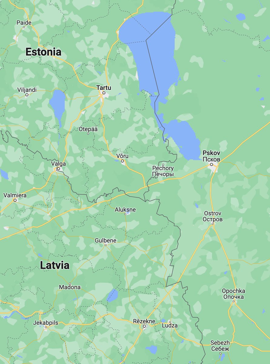 And unfortunately, ~50-60 km from Estonia's and Latvia's borders.  
And people may wonder why we implemented #visaban and increased territorial defenses.