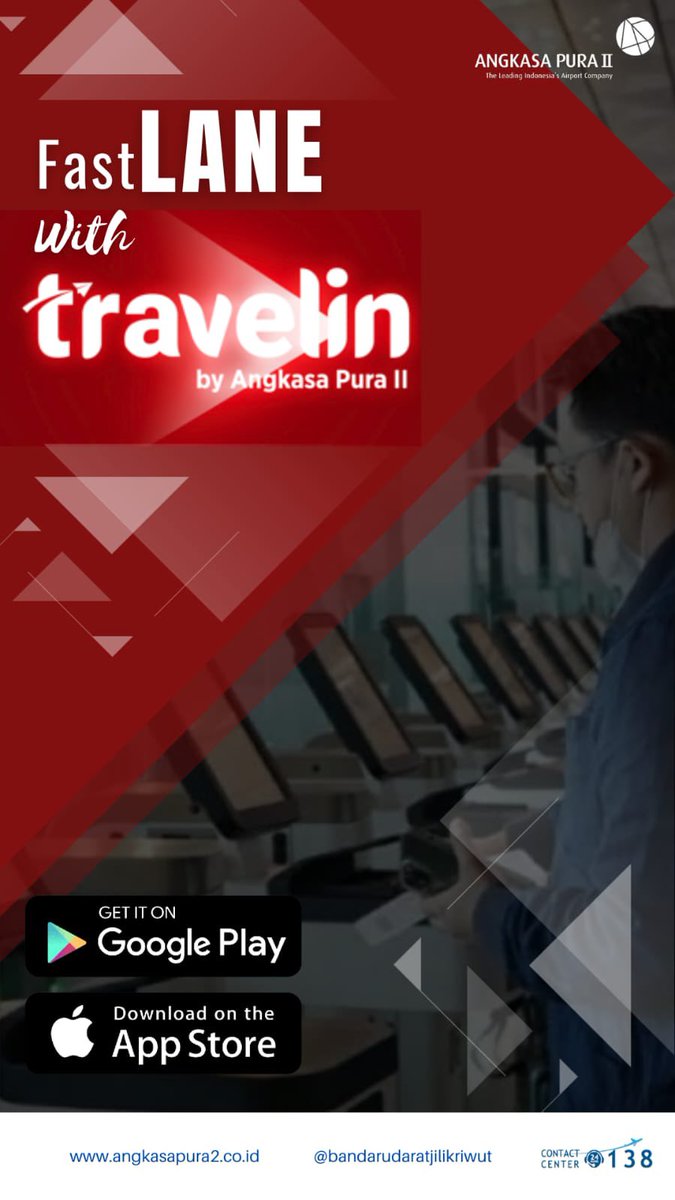 PKY_AP2's tweet photo. Yukk, download Travelin di ponsel kita semua...
Semakin memudahkan proses perjalanan dari Bandara ke tujuan kita.
#travelin #angkasapura2 https://t.co/rKJhHC63HA