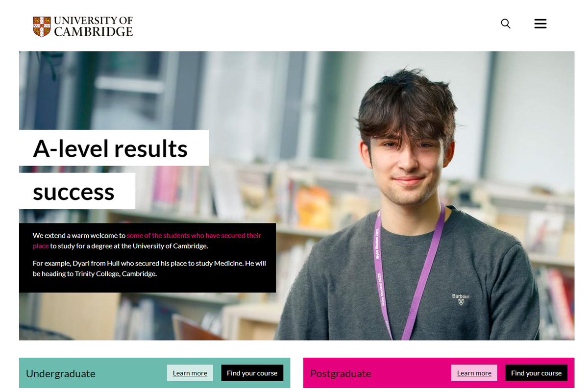 Wyke Sixth Form College (@wykecollege) on Twitter photo ⭐OXBRIDGE EIGHT⭐
This year, Wyke has seen a superb eight students secure places at Oxford and Cambridge Universities, including former Kelvin Hall student Dyari Jarvis who is the "poster student" on <a href="/Cambridge_Uni/">Cambridge University</a> website welcoming new undergraduates. ⭐OXBRIDGE EIGHT⭐
This year, Wyke has seen a superb eight students secure places at Oxford and Cambridge Universities, including former Kelvin Hall student Dyari Jarvis who is the "poster student" on <a href="/Cambridge_Uni/">Cambridge University</a> website welcoming new undergraduates.