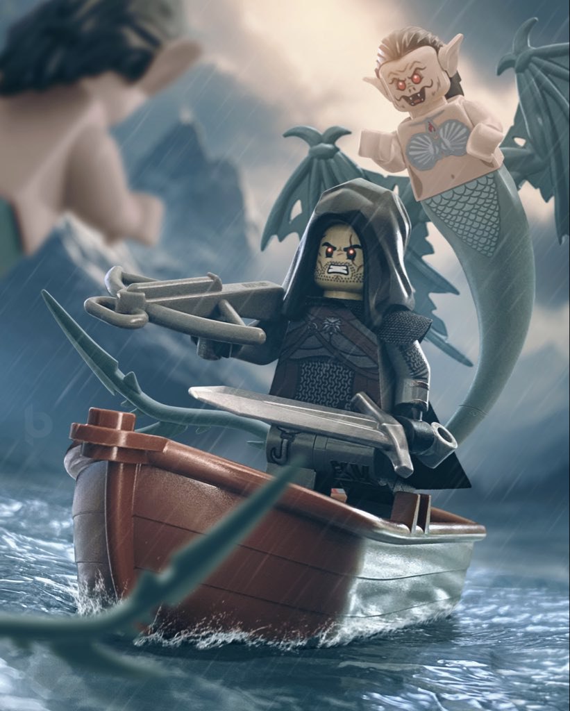 astrologer0000's tweet photo. Looks like Lego The Witcher is waiting for us.  Artist @BrickPanda82 posted on Twitter a series of images based on the universe, where everything is made of Lego bricks. #Luna25 #Netflix #Magic #legomagic https://t.co/OIC1heKitg