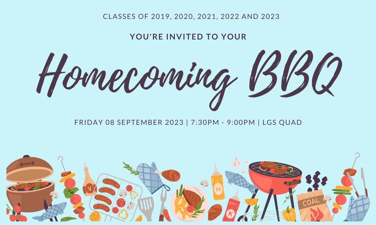 LboroSchFdt's tweet photo. Don't forget to book your free place at the Homecoming BBQ 🍔

🗓️ Date: Friday 8 September
⏰ Time: 7:30pm
🏟️ Venue: Loughborough Grammar School Quad
🎫 Ticket price: Free; just book your place
🔗 Find the booking link below!

https://t.co/U9MonlWMUu https://t.co/nXSbbCfka2