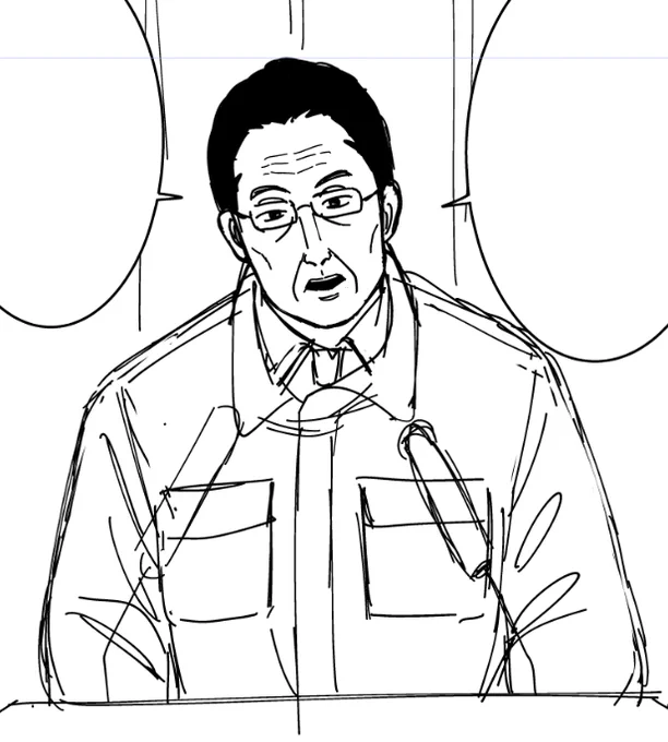 下書きだけど、これ誰がモデルかわかるかなあ…?  

本格的に怪獣作品描くなら怪獣以外もしっかり描けないといけないので骨が折れます… 