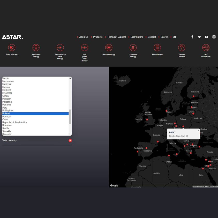 ASTARphysio's tweet photo. Looking for distributors and technical support? 
We've got you covered!
➡️Just head over to the top of the page
➡️ Click on "Distributors" or "Technical support"
➡️ From there, simply scroll down to access the map
➡️ Select the country where you need assistance.
It's that easy! https://t.co/fI2555KtpY