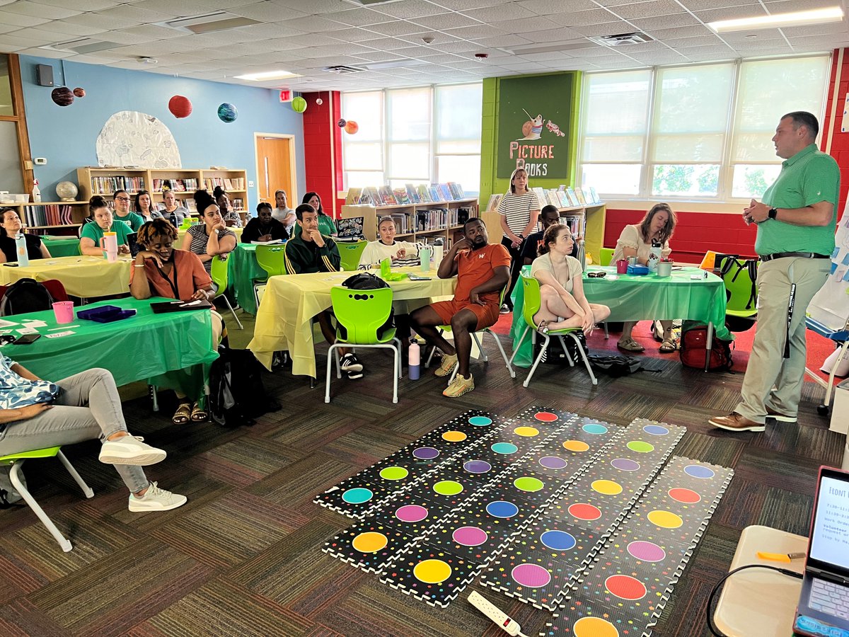 PoweSchool's tweet photo. Opening Staff Meeting! We are collaborating and learning! Getting ready to welcome back our Eagles on August 28, 2023 #togetherweSOAR #DPS https://t.co/p8I344aI54