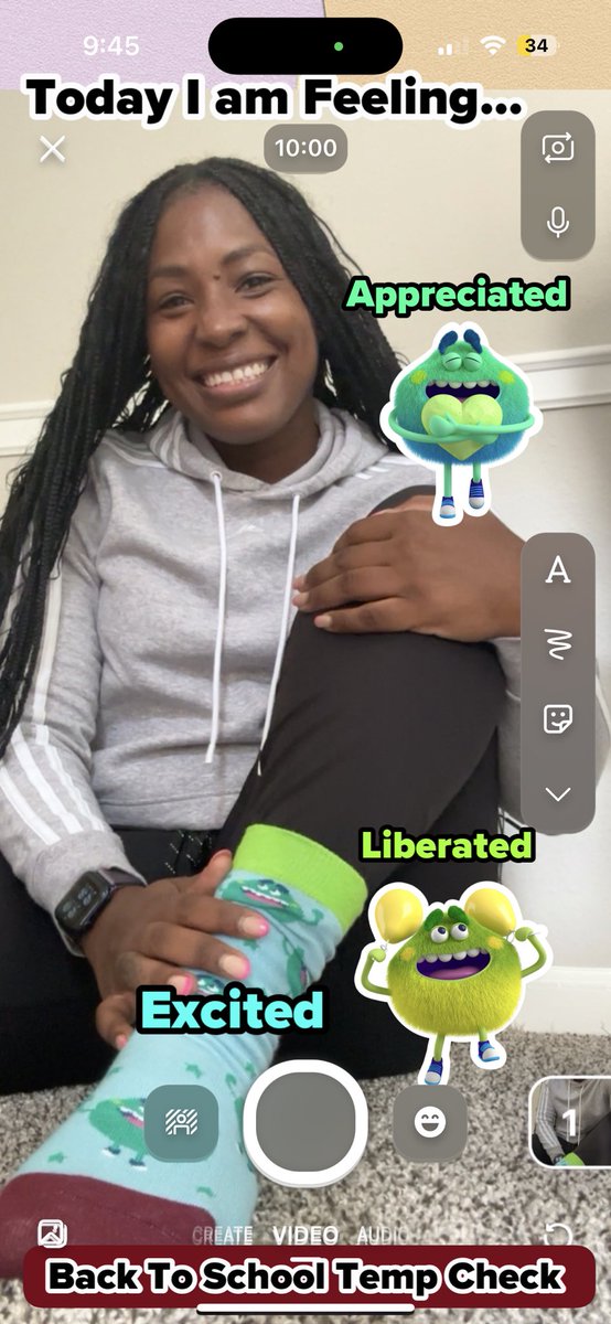 YaritzaV_'s tweet photo. Back To School 🌡️ Temp Check
Today’s @MicrosoftFlip #FlipCam selfie is all about how YOU are feeling
📱Open the #FlipApp & ➕ your #FeelingsMonster Stickers
🤳🏾Share your #FlipCam selfie & your feelings
➕ Tag a #Flipsider
#SEL #MicrosoftReflect @Seanmc___ @grelad @sparvell https://t.co/IeIeArcRhW
