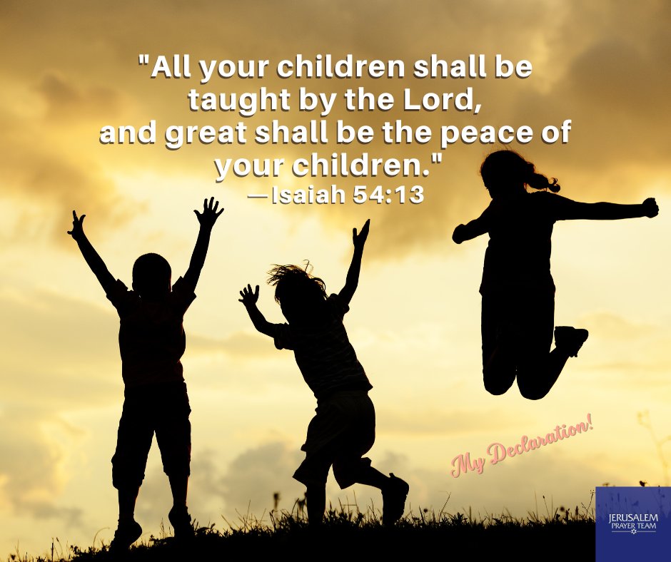 'All your children shall be taught by the Lord, and great shall be the peace of your children.'  
—Isaiah 54:13

Amen!

#MyDeclaration #FaithSpeaks #DeclareIt #SaySo #Believe