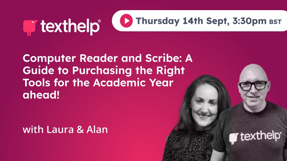 Join us on Thursday, 14th September at 3.30pm for a webinar on how Read&amp;Write and OrbitNote can help support students with learning difficulties in exams. bit.ly/3KO75B9

#exams #dyslexia #learningdifficulties #assistivetechnology #readandwrite #orbitnote
