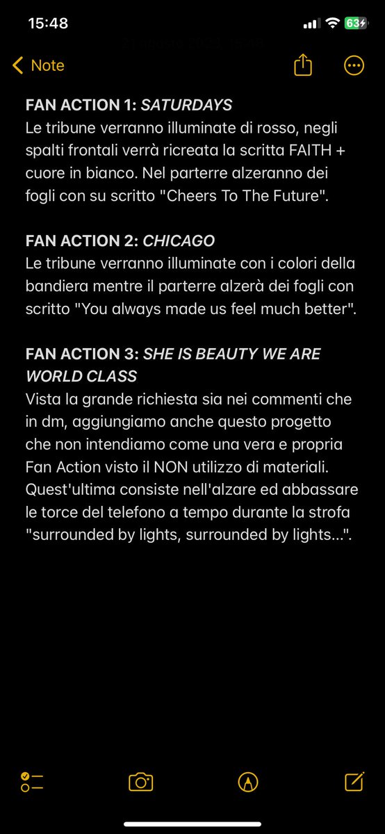 Ciao a tuttx!
Dopo aver raccolto le idee più votate, concluso le votazioni e apportate le doverose modifiche a causa della set list, abbiamo finalmente le Fan Action ufficiali da mettere in atto per il concerto di Louis Tomlinson, il 08/10/2023 al Pala Alpitour di Torino🇮🇹