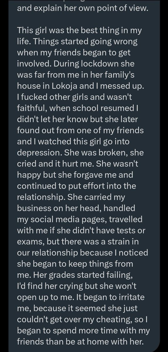 jon_d_doe's tweet photo. Kindly leave whatever you're doing for 15 munites and read this DM. 

It's a very sad and lengthy story.

But it will shock you to your bones.

As you read, please ponder on some of the things we have been learning here.

1) self destruction of women
2) how difficult it is for https://t.co/Hr0XyJwq18