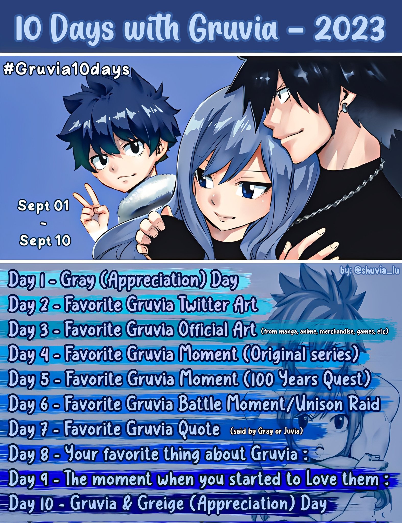 media] gruvia family in the new year 2023🖤💙❄️💦 : r/fairytail