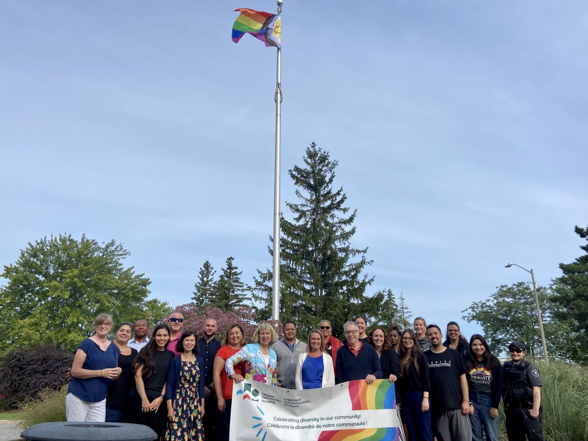 Today, OCH raised the rainbow flag in honour of #CapitalPride 2023. Every day, we renew our commitment to support the LGBTQ2S+ community. Catch us next weekend at the Pride Parade! #pride #loveislove