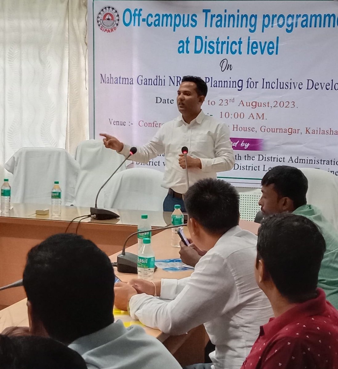 SIPARD1's tweet photo. Unakoti District Level Training Program on Mahatma Gandhi NREGA Scheme for Inclusive Development has been organized by SIPARD in collaboration with Unakoti District Administration.
@MoRD_GoI 
@mygovtripura 
@DMUnakoti https://t.co/RIgtlwYJgU