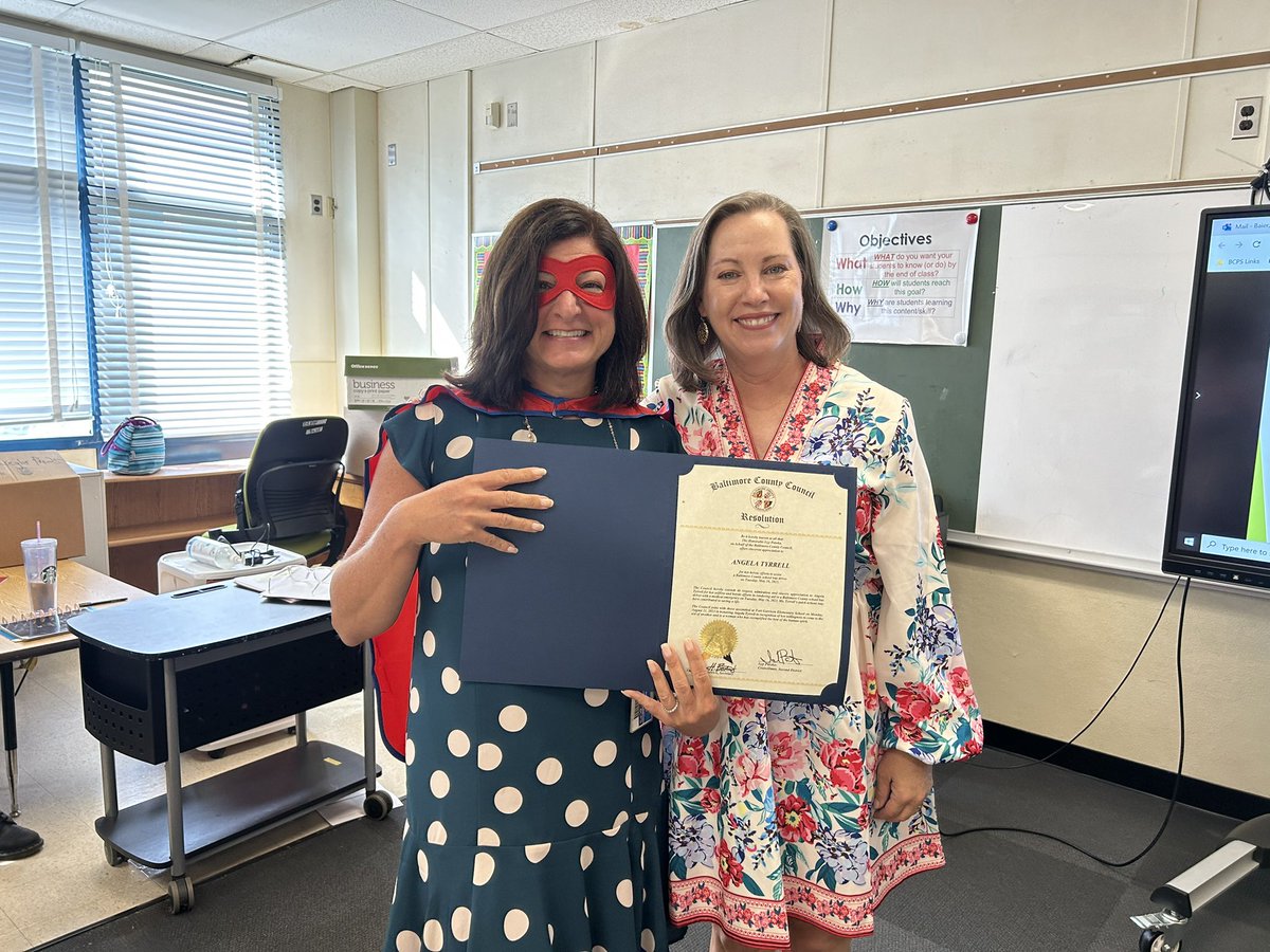 Thank you to <a href="/IzzyPatoka/">Izzy Patoka</a> and <a href="/sgregorybcps/">Sharonda Gregory, Ed.D.</a>  for visiting FGES today and recognizing our Hero’s! <a href="/HopeBaier/">Dr. Hope Baier</a> <a href="/bcpstv/">BCPS-TV</a> <a href="/ssolter/">Sara Solter</a>