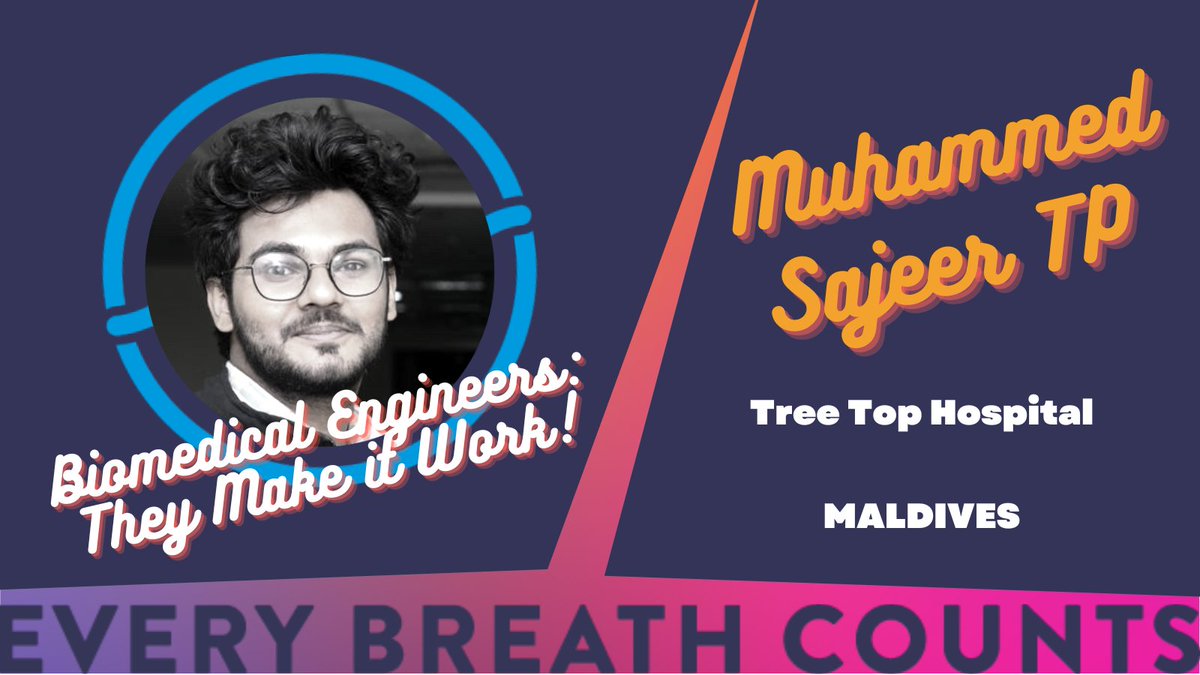 Congratulations to Muhammed Sajeer, the latest #biomedical #engineer highlighted by #EveryBreathCounts!  

Selected for his outstanding work increasing #OxygenAccess in #Bihar with @PATHtweets & now @treetophospital in #Maldives.

#TheyMakeitWork @cedifmbe @AP_MedTechZone