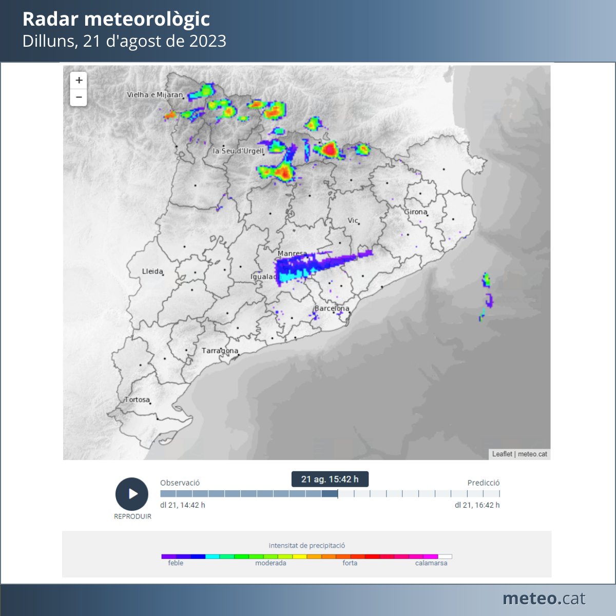 meteocat's tweet photo. Els xàfecs són més nombrosos, extensos i molt aïllats. https://t.co/3131DbOFFw https://t.co/Fyhgmhizx7