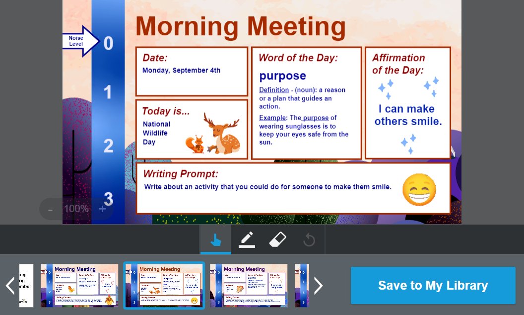 LumioSocial's tweet photo. 💥Kick off a new month with a Morning Meeting in your classroom! 

Start out every morning with a word of the day, writing prompt, daily affirmation and celebrate national days. 🍂

➡️Get the resource here: https://t.co/ZIrgkLPgYB

#SELClassroom #MindfulnessMonday #BacktoSchool https://t.co/Sn1GDG8Vuv