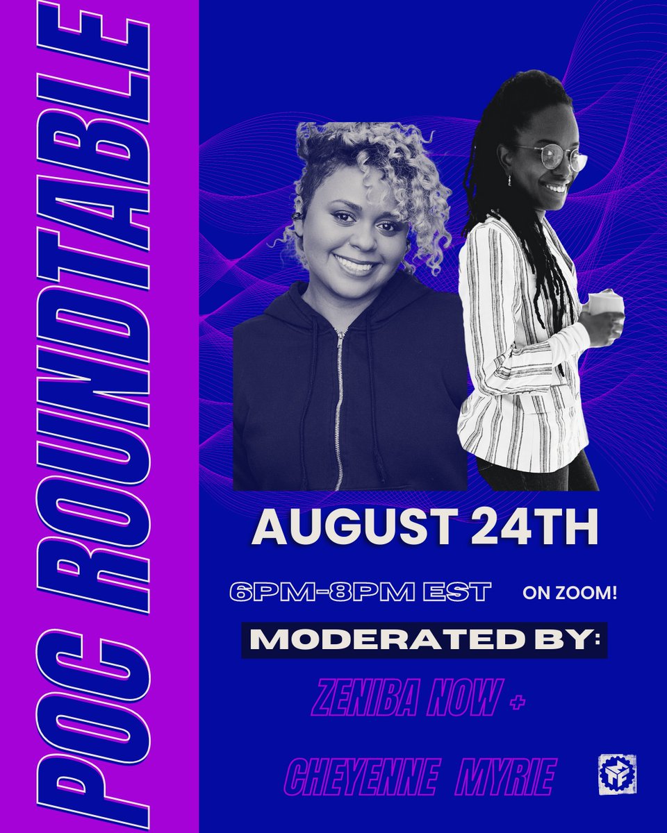 🗣️ Our first People of Color Roundtable is HERE! Join us on August 24th at 6 PM EST. Sign up today for free through the link in our bio! 🎶✨ #MTFRoundtables #POCRoundtable #WritersGroup #FeedbackSpace #GenerativeSpace #MusicalTheatreDevelopment #OnlineEvent