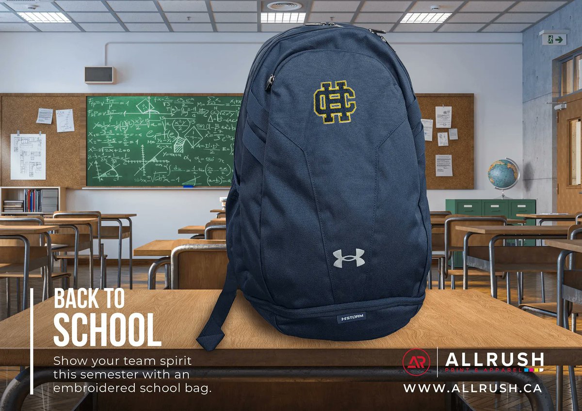 AllRush's tweet photo. Ready for a new school year? Make it special with a custom embroidery backpack that shows off your style and personality. Choose from a variety of colors, styles then add your name, initials, or logo with quick turnarounds! Visit https://t.co/Lu4zvhjWXp!
#yyc #embroidery https://t.co/2ASb6rwLqI