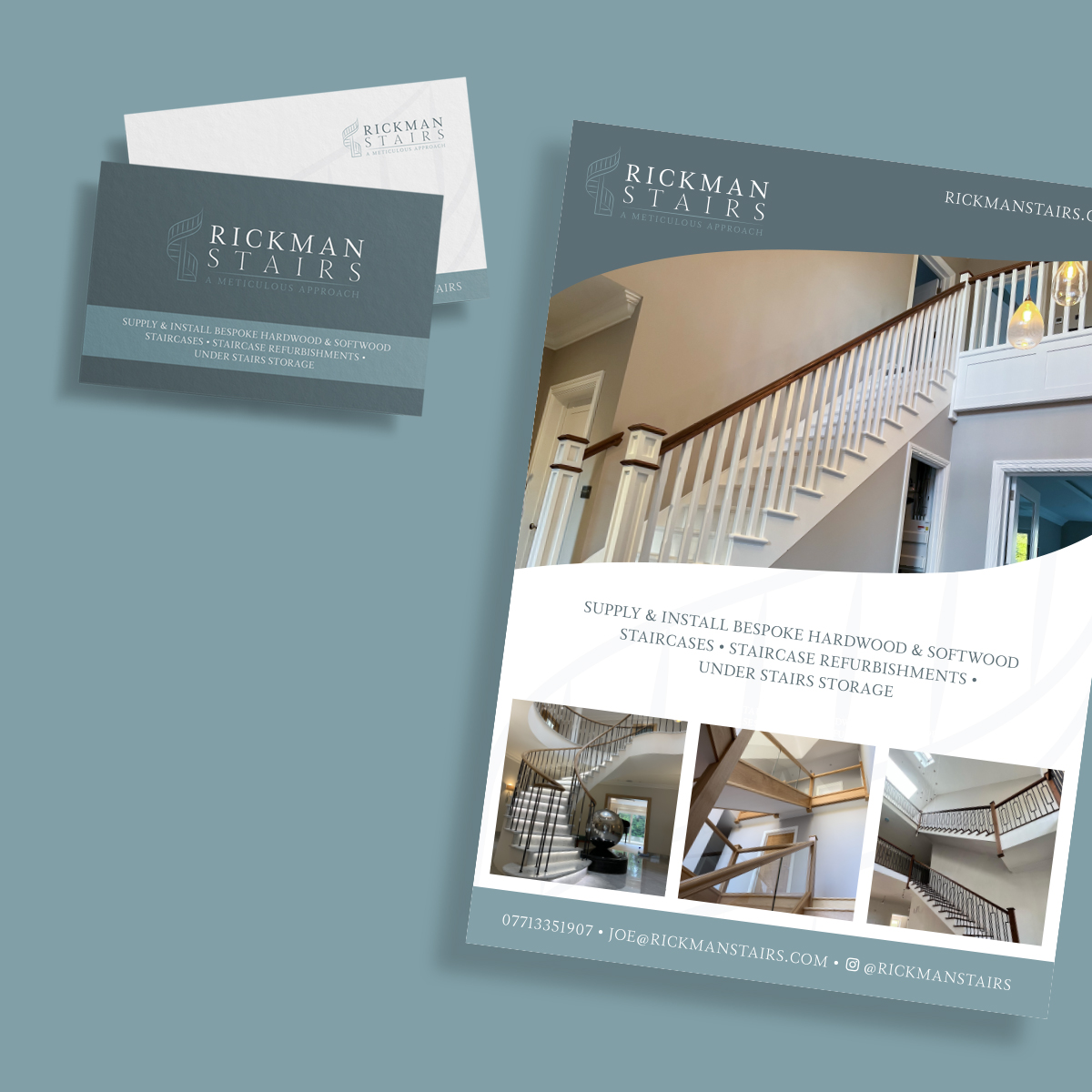 tocacreative's tweet photo. Step up your brand presence with our exquisite design work for Rickman Stairs, the leaders in Premium Bespoke Staircases 🪚

We've crafted a complete branding package and a stunning website that perfectly captures the elegance and craftsmanship of their extraordinary staircases. https://t.co/dImnWNwDUU