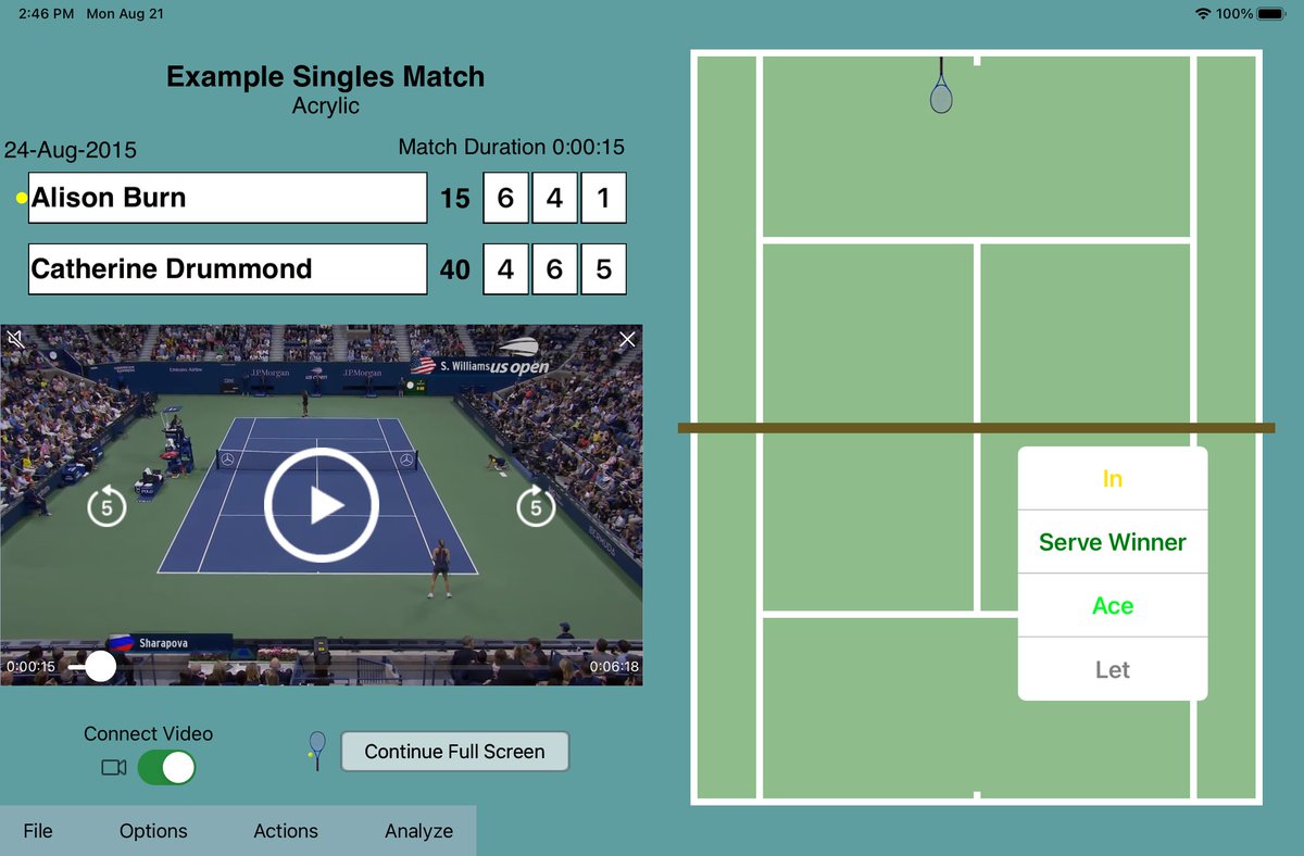 protrackertenis's tweet photo. Version 7.2 available. Focuses on the ability to connect a match video, making it easier to track matches from video, including pause and rewind. After tracking the video can be viewed via the ProTracker match analysis features (Scatter Diagrams, Momentum Chart and Replay). https://t.co/xZSmfHuOUI