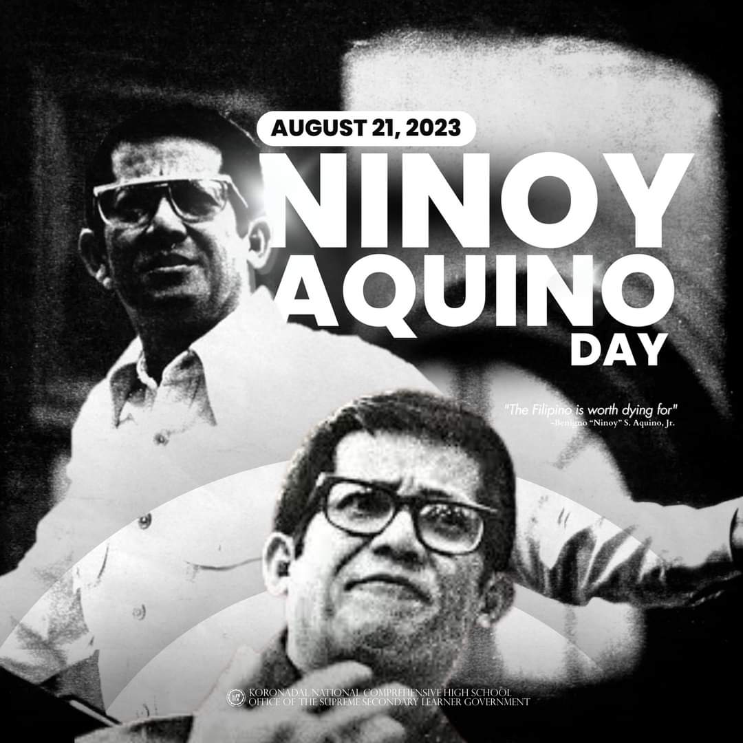 knchssslg's tweet photo. #𝗧𝗼𝗱𝗮𝘆𝗜𝗻𝗛𝗶𝘀𝘁𝗼𝗿𝘆

As we commemorate the 40th death anniversary of late former Senator Benigno “Ninoy” Aquino Jr. on this day, August 21, 2023, let us be reminded of his steadfast dedication and sacrifices in his quest for freedom and social justice+

#NinoyAquinoDay https://t.co/EhexJZ6H8c