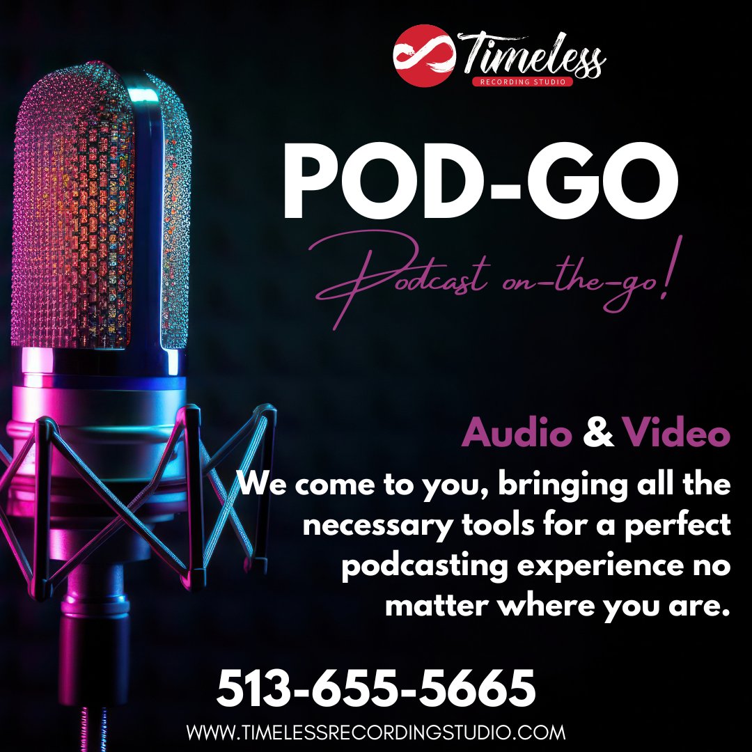TimelessRStudio's tweet photo. Do you have a story to share, but don't have the equipment to podcast? You're in luck! TRS is now offering the hottest new way to podcast—Pod-Go! 

We come to you, bringing all the necessary tools for a perfect podcasting experience no matter where you are. Try Pod-Go from today! https://t.co/HAe6m3bmNV