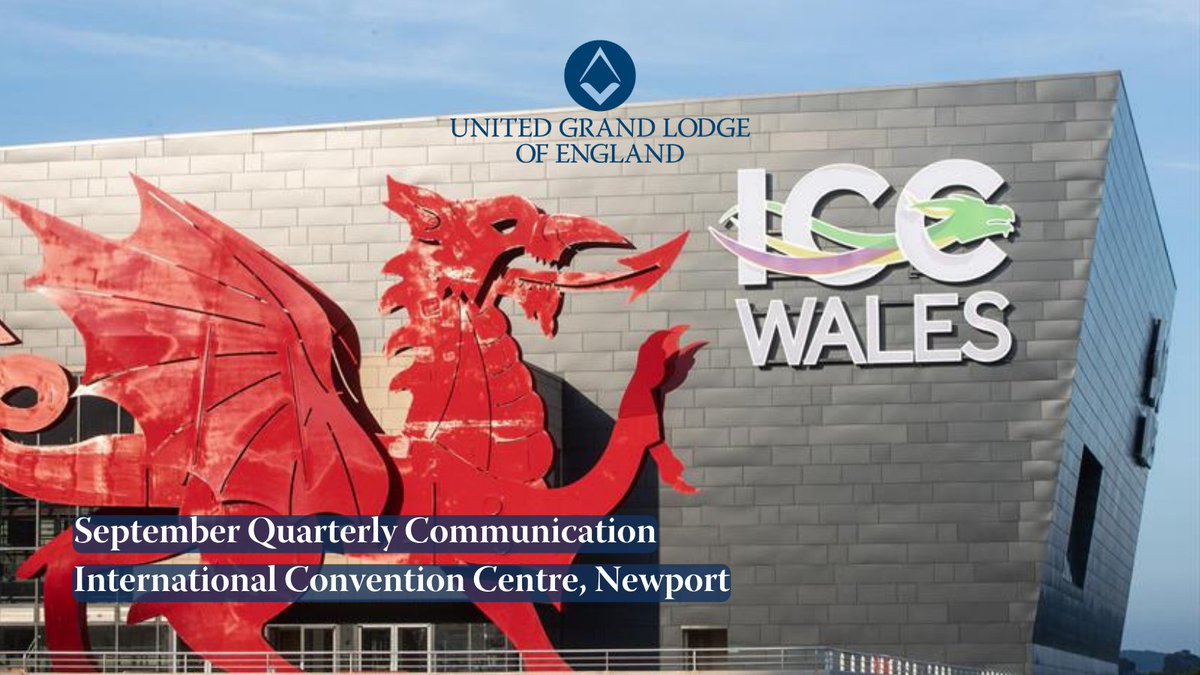 🌟For the first time in a century, the Quarterly Communication of Grand Lodge will be held outside London!

Get ready for a historic gathering at the <a href="/ICCWales/">ICCWales</a> in Newport 🏴󠁧󠁢󠁷󠁬󠁳󠁿

Are you attending the September #QuarterlyCommunication? Let us know in the comments!🎟️

#Freemasons