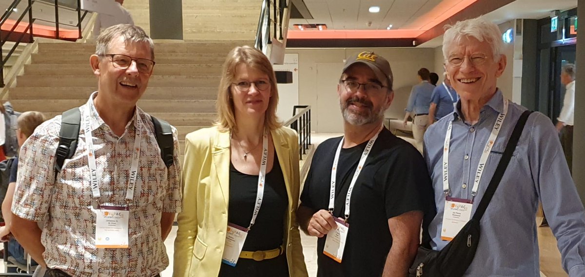More members from our Academic Advisory Board (AAB) are at #IUPAC2023: Joe, Our deputy Editor Prof. Hans de Vries and  AAB members: Helma Wennemers <a href="/ETH_DCHAB/">D-CHAB</a> and Dean Toste <a href="/Toste_Group/">Toste Group</a>.