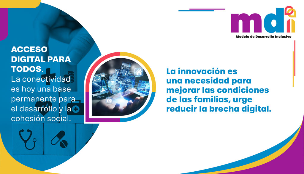 📲🧑‍💻 Es necesario el acceso digital para todos. La conectividad es hoy una base permanente para el desarrollo y la cohesión social.

👉 Conoce más sobre nuestro Modelo de #DesarrolloInclusivo| Haz click aquí 👇
desarrolloinclusivomdi.org