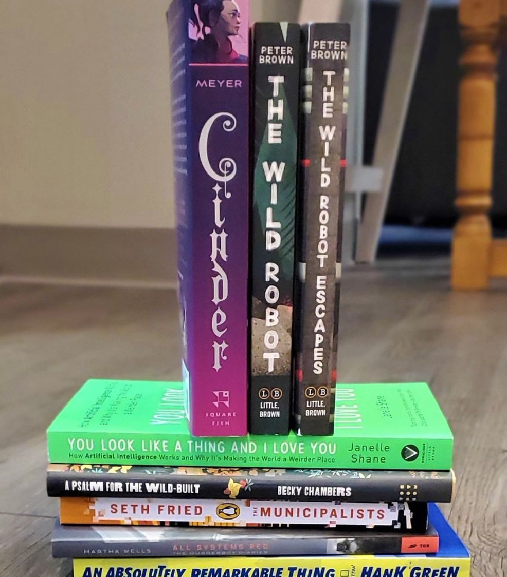 Totally random and not related to current events or anything in the news: here are some of our favorite books with AI, robots, or intelligence not of the human variety!