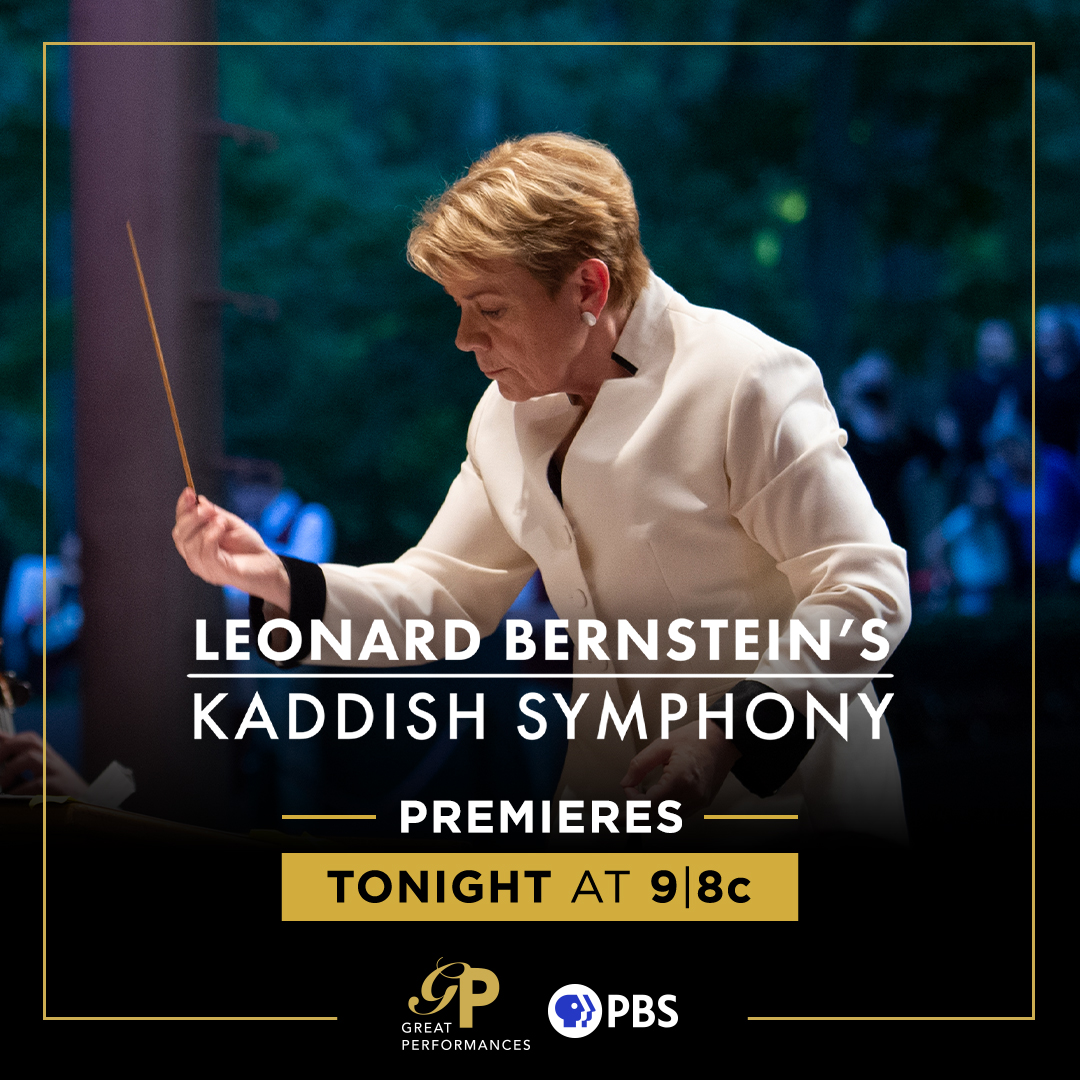 Enjoy Ravinia from home tonight! 🛋🍿📺 Don't miss the broadcast premiere of @LennyBernstein's Kaddish Symphony from @chicagosymphony at Ravinia, conducted by @marinalsop and featuring @jladyofficial and Steans Institute alumna @JanaiBrugger. Tune in tonight at 9/8c on @PBS.