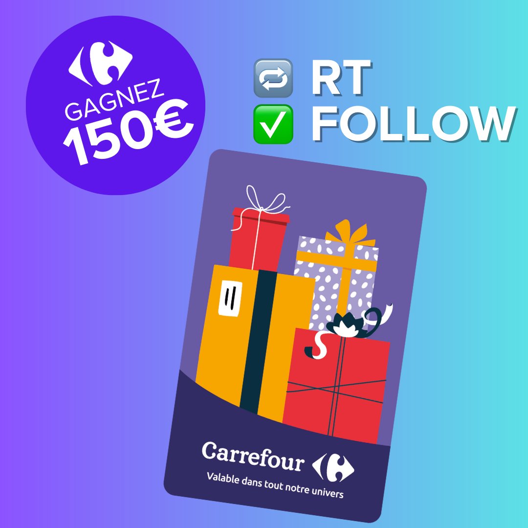 CarrefourFrance's tweet image. [JEU CONCOURS] Préparez la rentrée et gagnez 2 cartes cadeaux d'une valeur de 150€ !! 😎🛒

Pour participer RT &amp;amp; Follow 🤞

TAS le 01/09 🍀