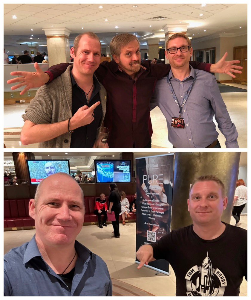 So at the Hilton Metropole Hotel this last weekend we recreated the photo we had in that same place & position with 
Dr. Trek himself @larrynemecek in 2018
😀 we hope that he will be attending @DestTrek Blackpool in 2024 🤞🖖

#larrynemecek #drtrek #startrek #DestinationTrek