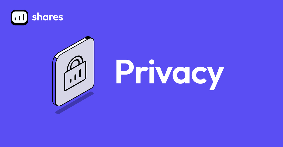 SharesFinance's tweet photo. At $SHARES, your privacy is our priority.

We're committed to protecting your data and ensuring it remains in your control. Trust and transparency are core to us. https://t.co/ugK8tt9yin