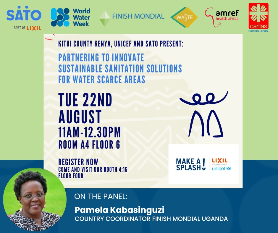 Join us! Tomorrow our Uganda country coordinator, Pamela Kabasinguzi, will join the panel of this rich session organised by <a href="/BetterWithSATO/">SATO</a> and <a href="/UNICEF/">UNICEF</a> to explore the instrumental role of collaborations that lead to scale while addressing diverse local WASH challenges. #WWWeek