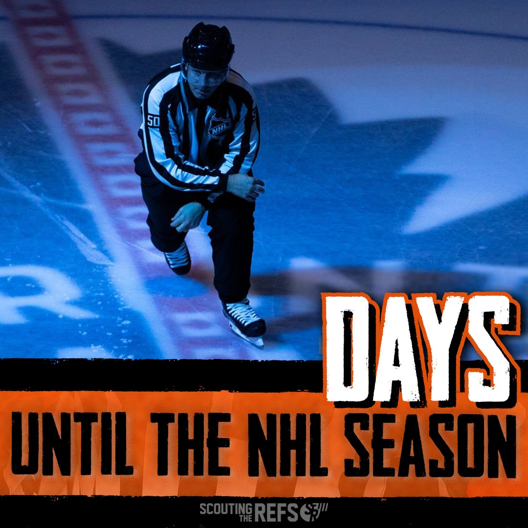 Linesman Scott Cherrey (#50) will be ready to go when the NHL season kicks off in just 50 DAYS!