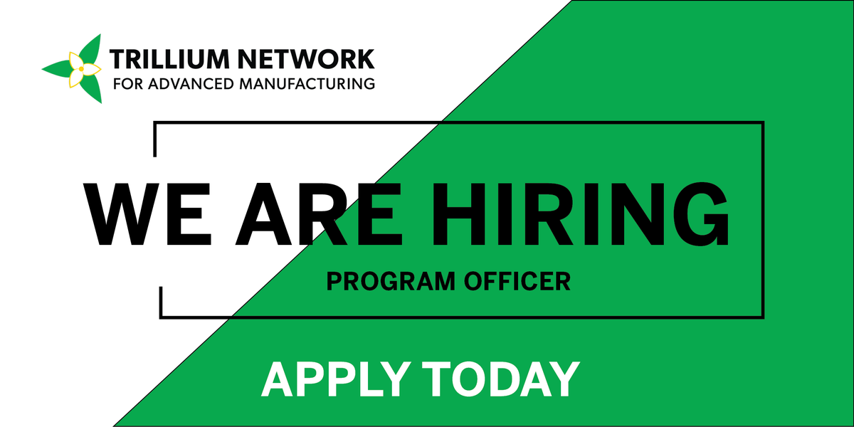 We are looking for new team members to help us with our efforts to raise awareness about Ontario's advanced #manufacturing ecosystem ⤵️ ➡️➡️ trilliummfg.ca/careers/ #Career #Job #JobSearch #Hiring #JobOpening #LndOnt @westernuNEST @iveybusiness