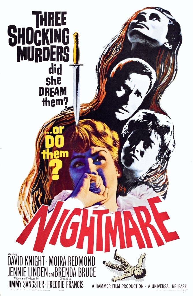 DukeDazzy's tweet photo. Nightmare (1964)

Another thriller masterpiece from Hammer specialist Freddie Francis.... Pure suspense and terror, a perfect film for nighttime hours... 

#horror #horrormovie #horrorcommunity
#horrorfam #horrorfamily
#60s #hammerhorror #hammerfilms #freddiefrancis https://t.co/wh8WpbTorv