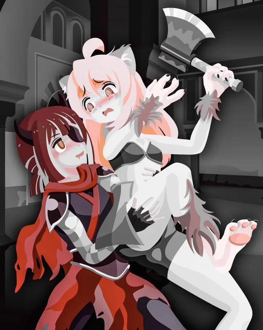 @mii46865627 交流会はいろんな人の絵が見れて楽しいですね 参加しやすん
最近はおにまいのもみじちゃんとみよちゃんばっかりベジェで描いてます
#おにまいお絵描き 