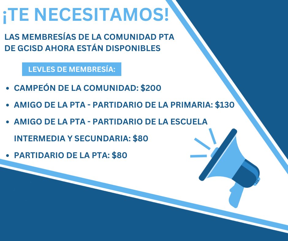 Community memberships now available. Support our GCISD campuses by becoming a community member today!
docs.google.com/forms/d/e/1FAI…