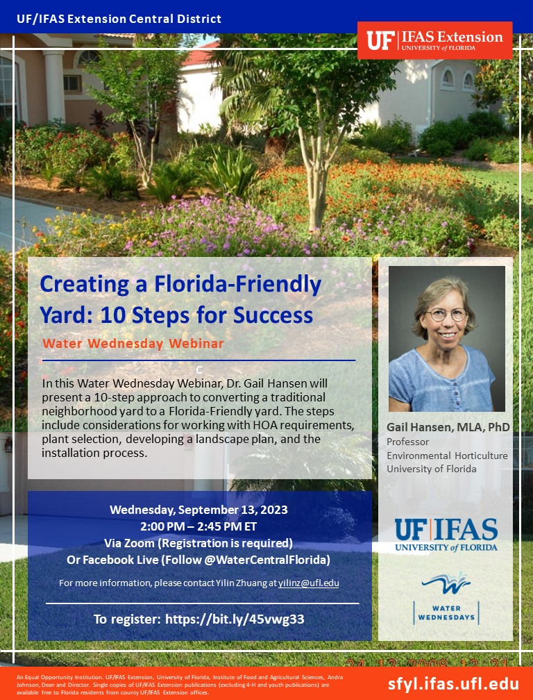 UF/IFAS Extension Water Resources (@ifaswater) on Twitter photo Are you ready to turn your ordinary yard into a vibrant Florida-Friendly paradise? Join our next #WaterWednesday #webianr: bit.ly/45vwg33 <a href="/floridafriendly/">UF FFL Program</a> <a href="/clue/">Clue</a> <a href="/UF_IFAS/">UF IFAS Solutions</a> #FFL #Landscape Are you ready to turn your ordinary yard into a vibrant Florida-Friendly paradise? Join our next #WaterWednesday #webianr: bit.ly/45vwg33 <a href="/floridafriendly/">UF FFL Program</a> <a href="/clue/">Clue</a> <a href="/UF_IFAS/">UF IFAS Solutions</a> #FFL #Landscape