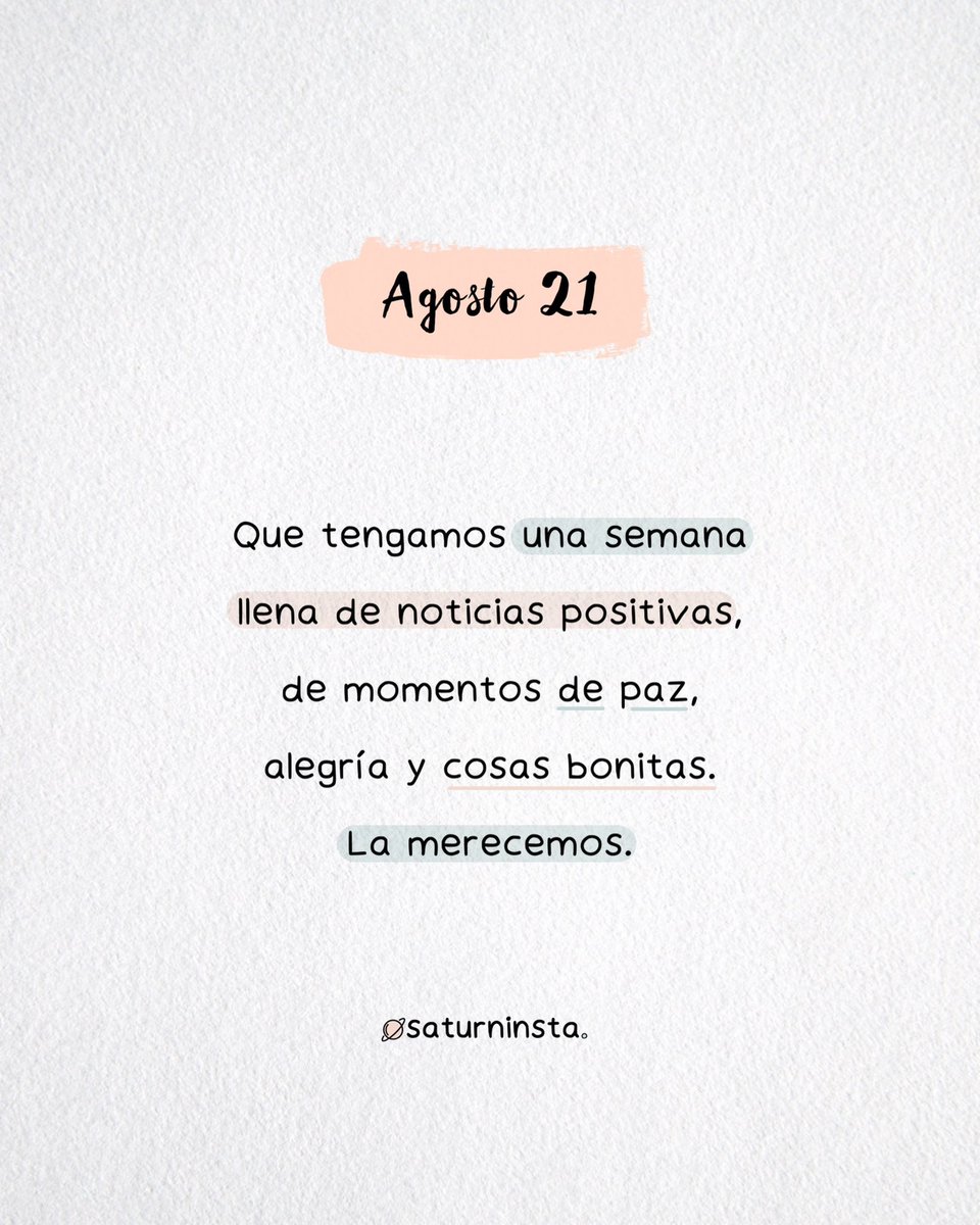 Que todos tengamos una semana bonita. 🤞🏼✨