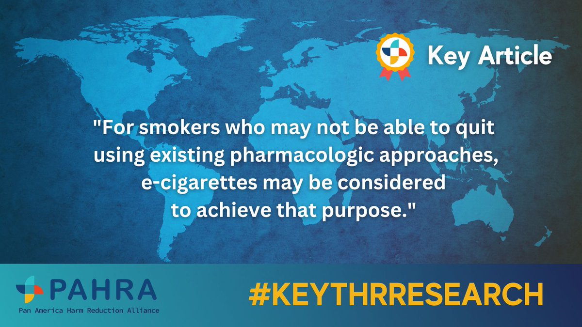 HarmPan39638's tweet image. #KeyResearch

"Growing evidence suggests that #ecigs can be a catalyst for #SmokingCessation. Current findings indicate that this may be true even within unstructured and unguided use." - @TheLancet

Read the full study here: 

thelancet.com/journals/eclin…

#THR #THRWorks