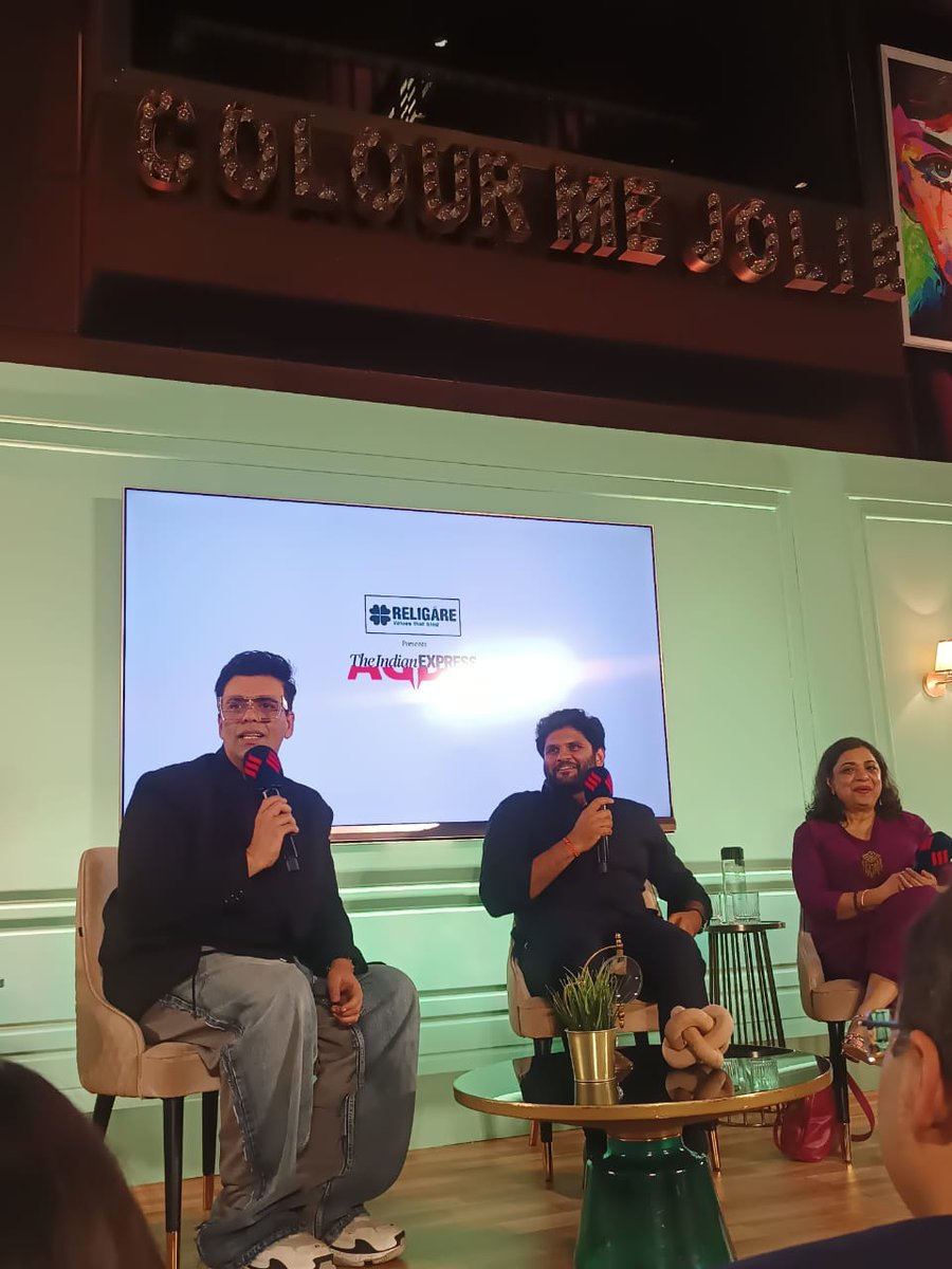 IndianExpress's tweet image. &quot;There are many Indias within India,&quot; says #KaranJohar 

Watch him #LIVE at #ExpressAdda 👇🏽
youtube.com/watch?v=CH8q0e…
